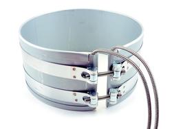 Band heater with B1 stainless steel braid leads